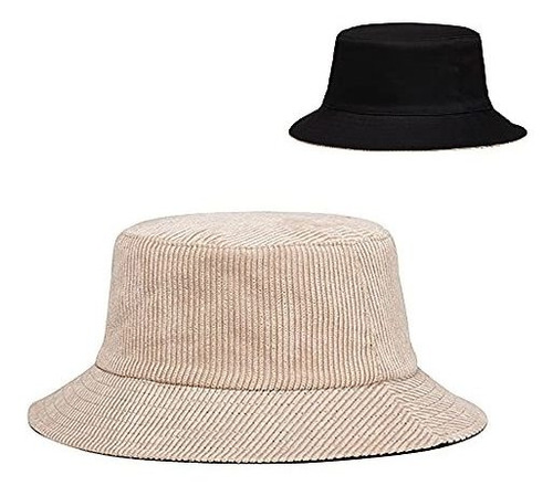 Belsen Corduroy Reversible Bucket Hat Unisex Cotton Twill Canvas Sun Fishing Hat 