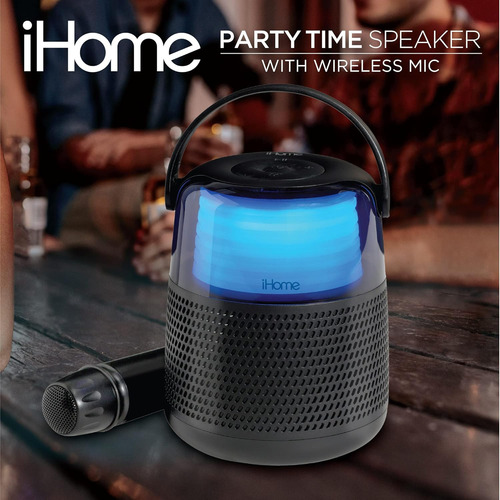 Máquina De Karaoke Bluetooth Con Micrófono Y Luces Coloridas