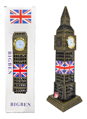 Monumento Londres Reloj Torre Big Ben De Metal 29cm Alto.