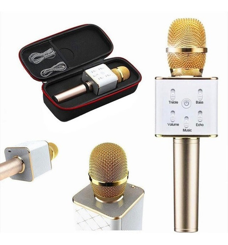Micrófono Karaoke Bluetooth Inalámbrico + Parlante + Estuche