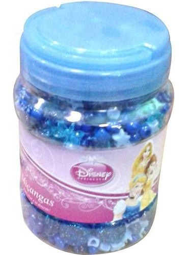 Imagem 1 de 1 de Princesas Disney Balde Miçangas Azul Toyster 21526
