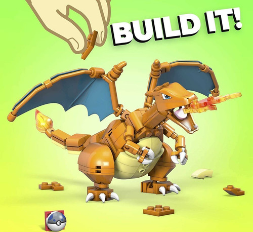 Charizard +200pzas +12cm Pokemon Mega Construx