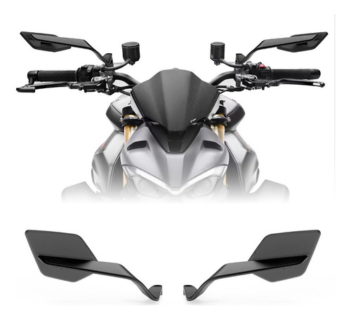 Qp Alerón De Espejos Para Universal Tipo Rizoma Stealth Max