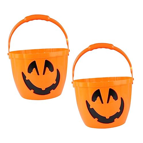 Cubo Calabaza Halloween Mini Plástico Dulces Fiesta