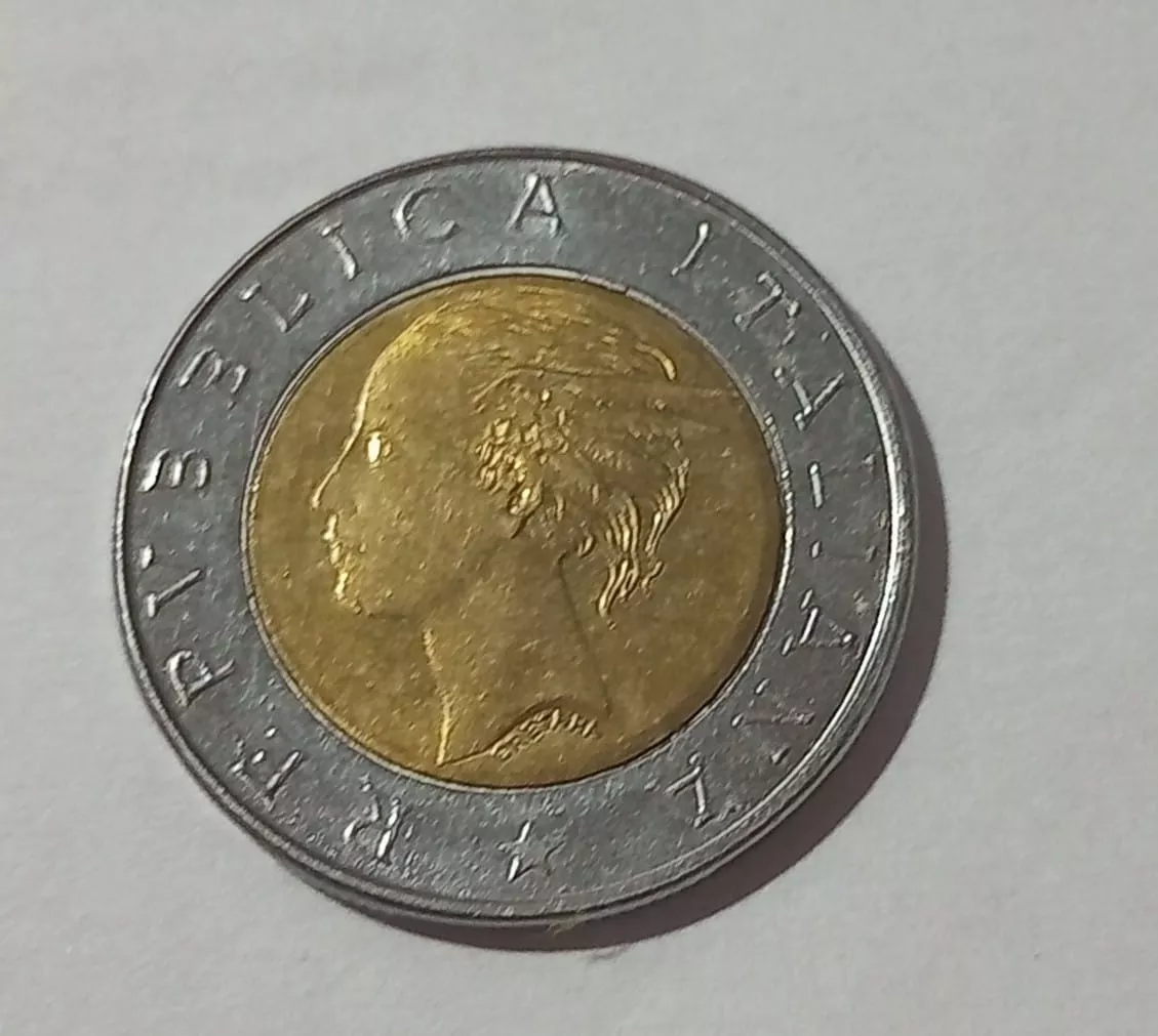 Italia 1993 BIMETALICA 100 AÑOS DE LA BANCA DE ITALIA 500 liras