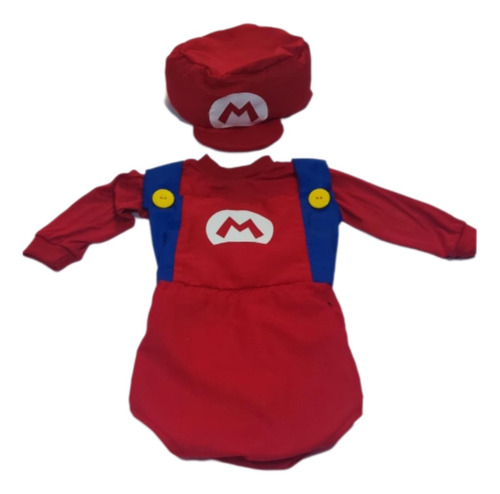 Pañalero Mario Bros Para Bebe Niño Con Gorrito Hermoso