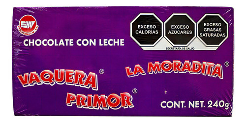Chocolate Con Leche Vaquerita Primor 24 Pza 10g Morado Dulce