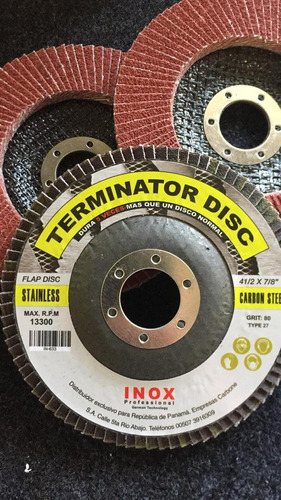 Disco Flap 4 1/2 Terminator Disc (plano). Hecho Con Cubitron
