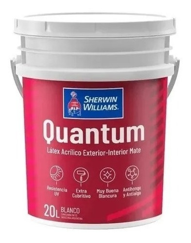 Pintura Latex Quantum Exterior Interior Mate 20 Lt Sherwin W