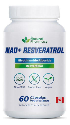 Nad+ 100 Mg Resveratrol 200 Mg 60 Días Sabor Natural