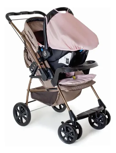 Carrinho de Bebê Alça Reversível Travel System Milano
