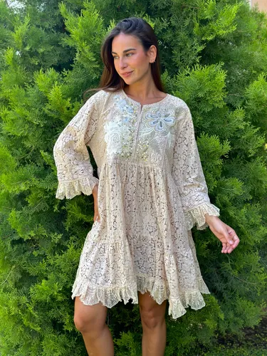 Vestido Importado Antica Sartoria Bordado Hindu Hippie Vars