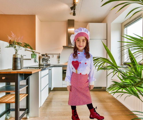 Fantasia Infantil Cozinheiro Cozinheira Chef De Cozinha