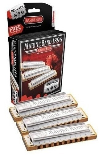 Hohner 3p1896bx Marine Band Armonica Pro Pack Llaves De C G