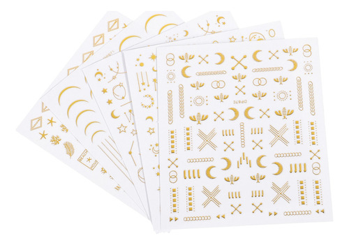 10pcs Elegante Agradável Estrela E Lua Unha Decalque Para Me