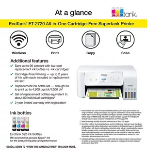 Epson Ecotank Et-2720 Porresora De Supertanque Todo En Uno A