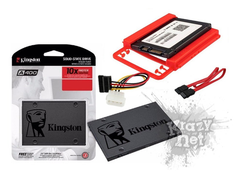 Imagen 1 de 5 de Disco Solido Ssd Kingston 960gb Slim + Adaptador Pc + Cables