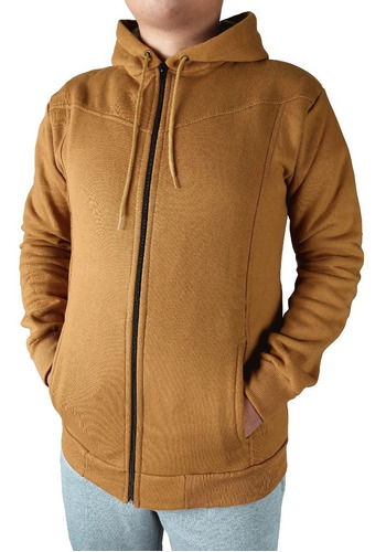 Campera Hombre Frisada Abrigada Invierno 4 Bolsillos 