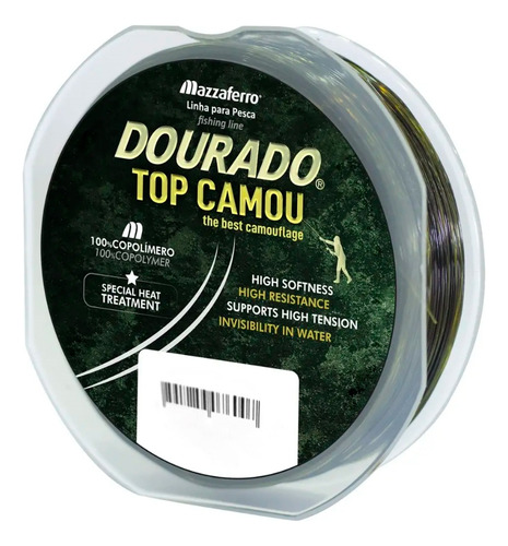 Linha De Pesca Dourado Top Camou 0,45mm 300m - Mazzaferro