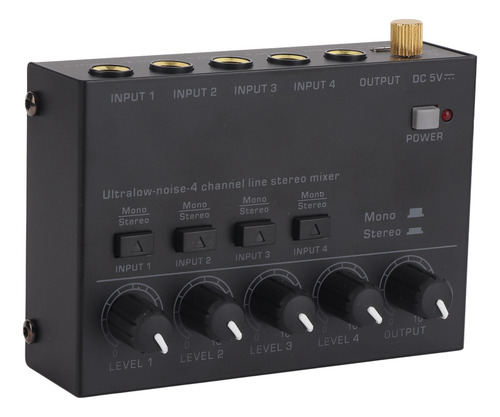 Amplificador De Auriculares De Estudio De 4 Canales, Mezclad
