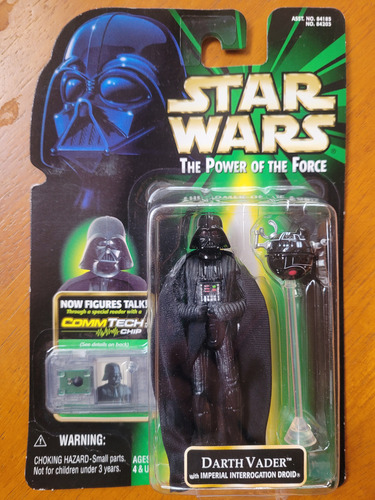 Star Wars Potf, Green Card Commtech Darth Vader Con Droide