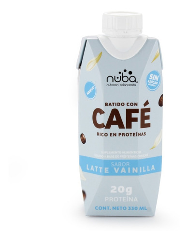 Imagen 3 de 5 de Nuba Cafe + Proteina Listo Para Beber