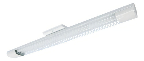 Luminária Led Aletada Aço G-light T8 2x20w 6500k Cor Branco 110v/220v