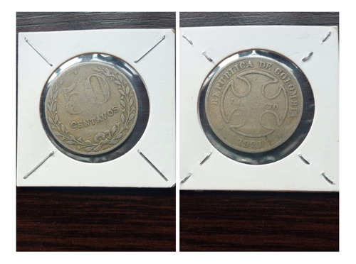 Moneda Lazareto De 50 Centavos De 1921.