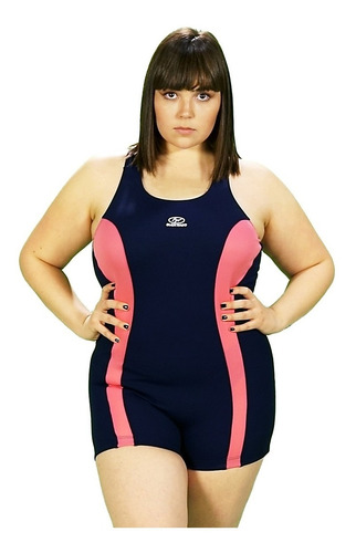 Malla Natacion Talle Especial Con Short T 50 - 56  Aquagym Mujer