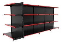 Comprar Gôndolas Central 140 Altura 1 Inicial+2 Cont.+1 Ponta Preta