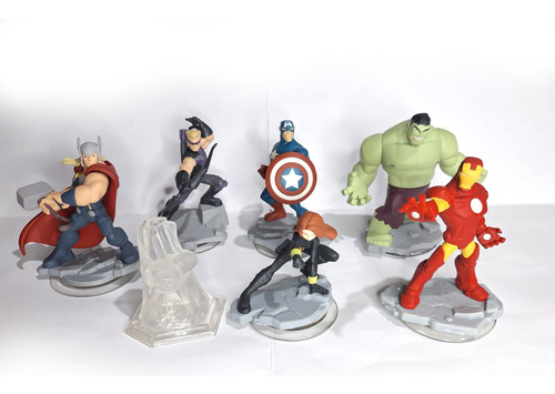 6 Avengers Disney Infinity Capitan America Hulk + Mundo