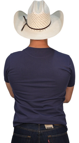 Playera Vaquera Unisex Estampada Cuello Redondo