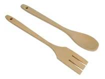 Comprar Set Cuchara Y Espátula De Madera Ferpa Para Cerámica Teflón