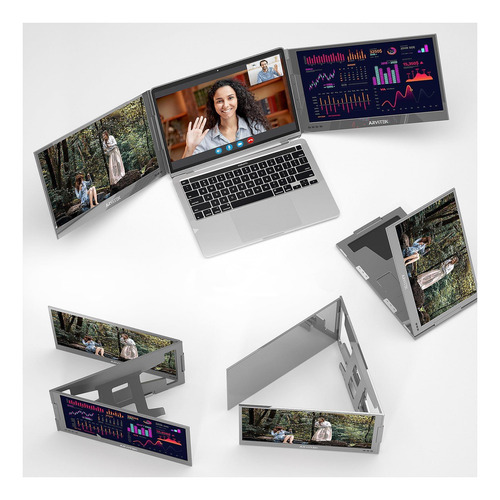 Arvitek 15.6 Monitor Triple Para Laptop, Extensor De Pantall