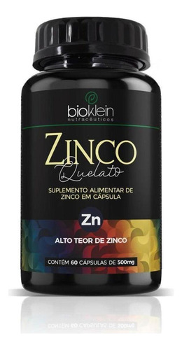 Zinco Quelato - 60 Cáps - Bioklein