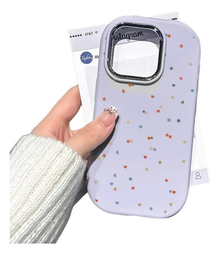 . Funda De Silicona For iPhone Con Diseño De Luna Colorida