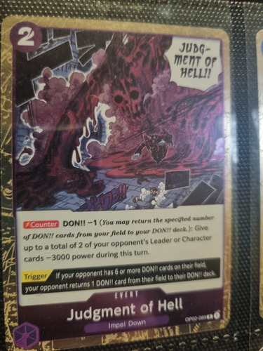 Judgment Of Hell Carta One Piece Tcg Original+10 Cartas