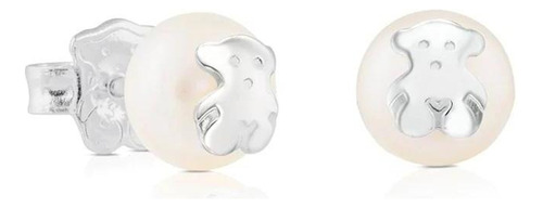 Pendientes Tous Bear De Plata Color Blanco