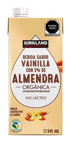 Leche Almendra Orgánica Sin Azúcar Vainilla 1/946g Kirkland