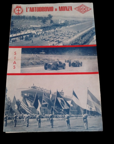 Antiguo Folleto Del Mítico Circuito De Monza1950