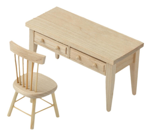 1:12 Juego De Silla De Mesa De Muebles De Casa De Muñecas