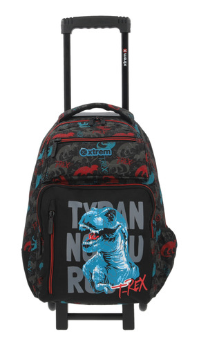 Mochila Con Carro Xtrem New Run 395 Negro Dino