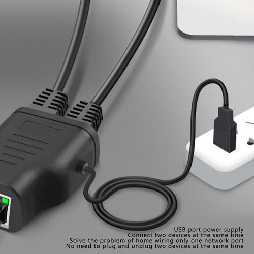 El Adaptador Divisor Ethernet Rj45 1 A 2 Admite Dos Disposit