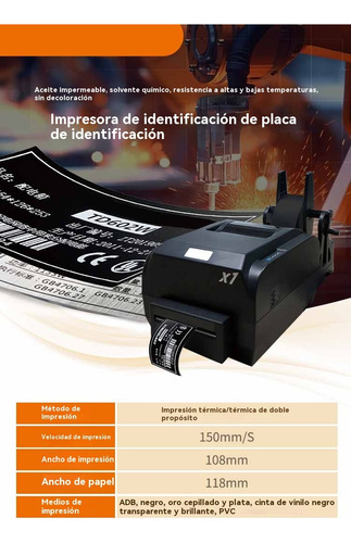 Impresora De Etiquetas De Placa De Identificación For Pvc