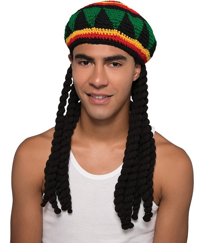 Gorro Jamaiquino Rastafari Rasta Bob Marley Reggae Dreadlock Color Negro