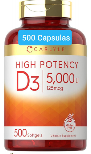 Vitamina D3 5,000 Iu . Americana 240 Capsulas