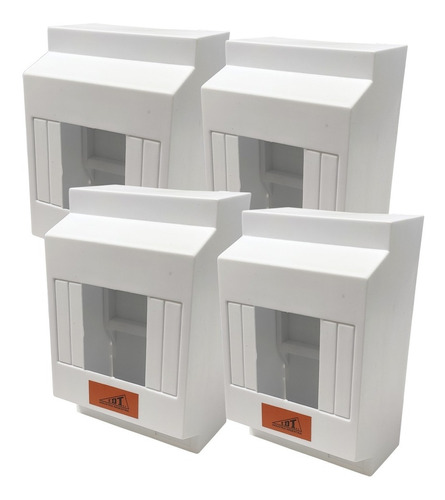 Pack X4 Cajas Para 4 Termicas Superficie Sin Puerta Tablero