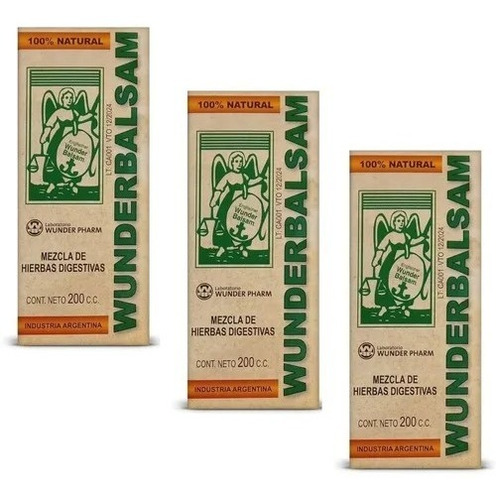 Suplemento Mezcla Hierbas Digestivas Wunderbalsam 200ml X3