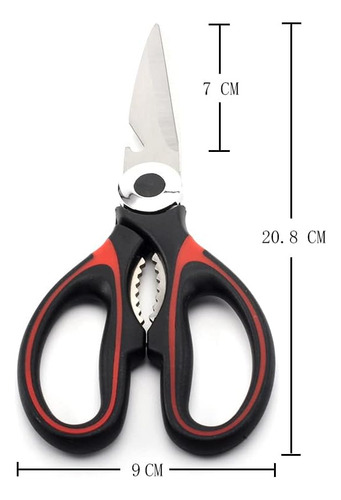 Tijeras Multiusos De Acero Inoxidable Para Cocina Con Abrebo