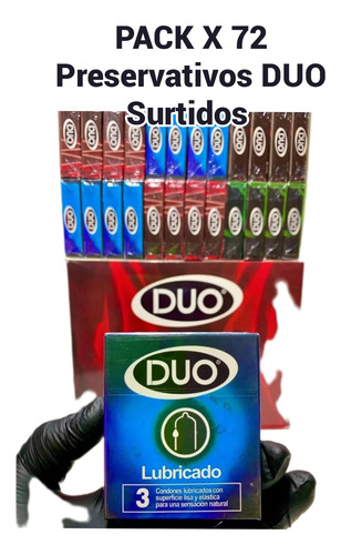 72 Condones Preservativos Duo - Unidad a $1526
